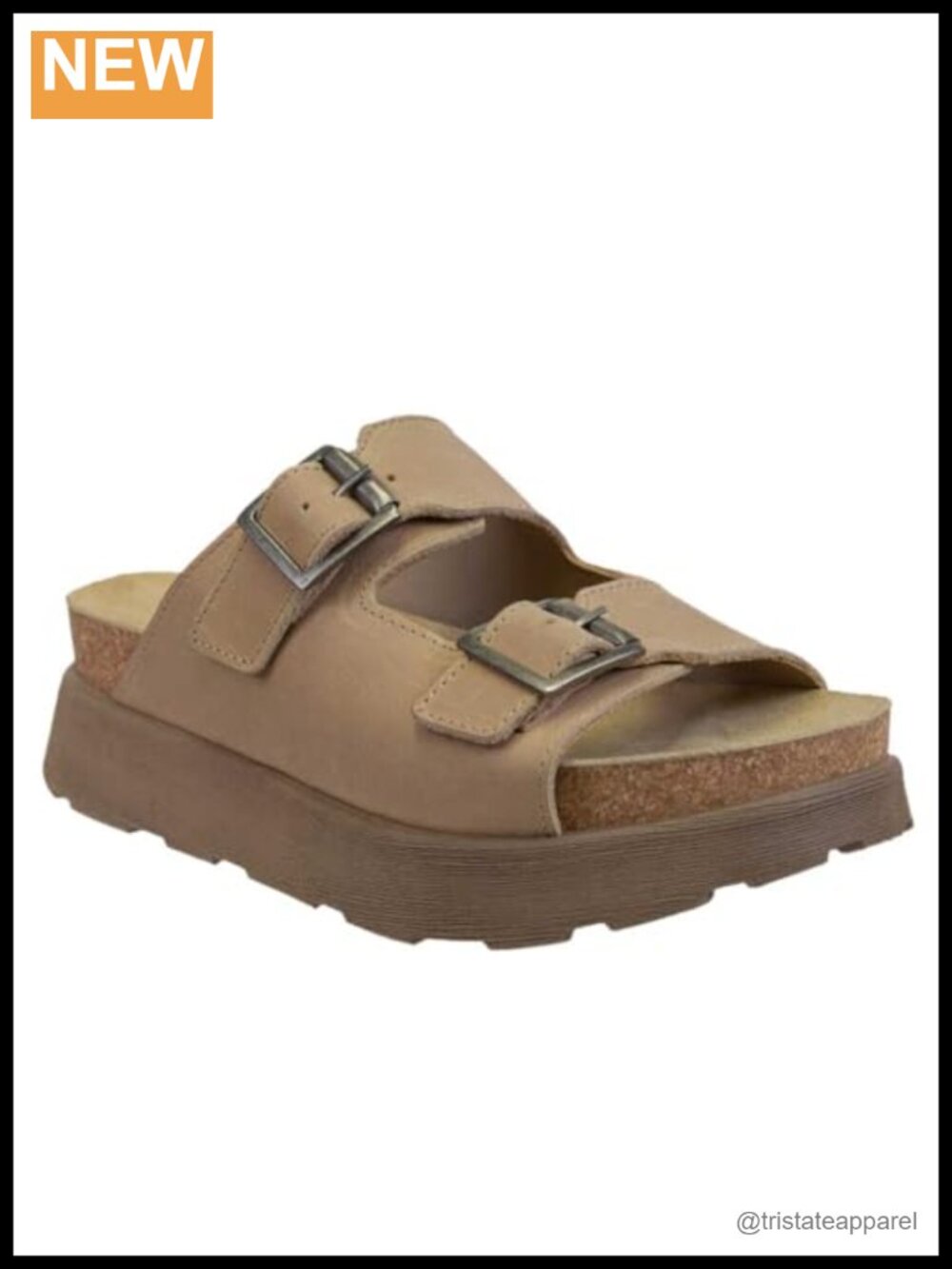 OTBT Women's Modulink Platform Slide Sandals Buckle Leather Adjustable Casual
